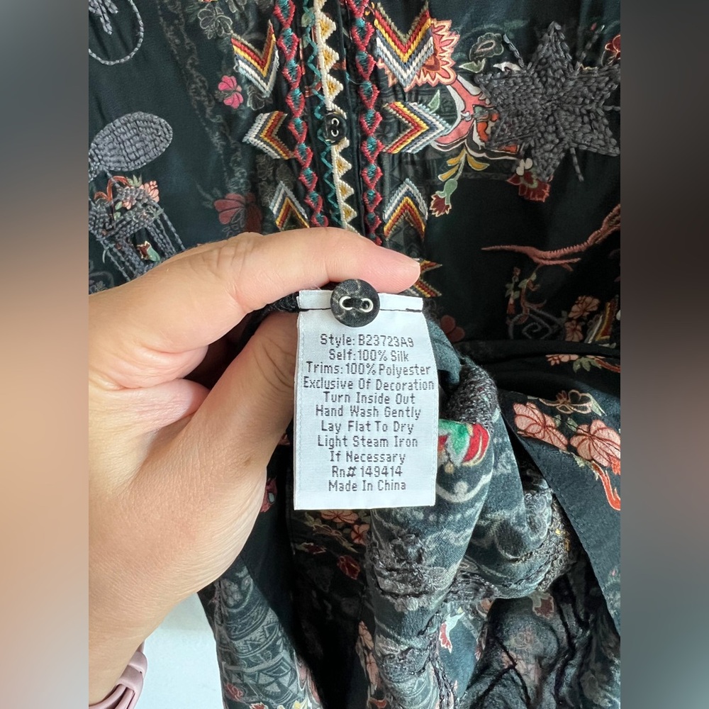 Johnny Was GILA TUNIC - AGGIE size L - Picture 7 of 11